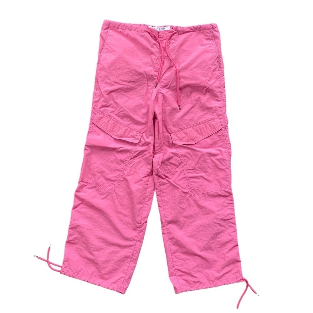 Tinseltown Pink wide Leg Parachute Pants Size Small